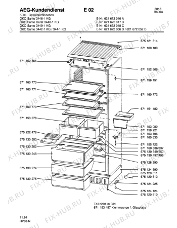 Взрыв-схема холодильника Aeg S344-1 KG - Схема узла Housing 001